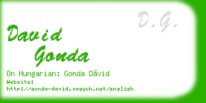 david gonda business card
